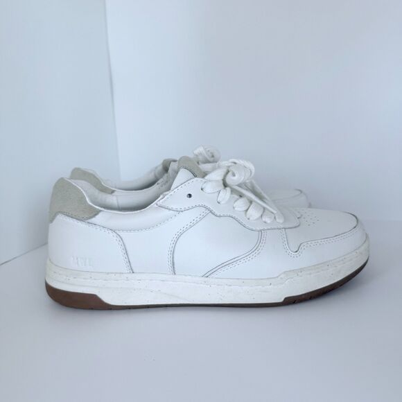 NWOB Madewell Women's Lace Up Court Sneakers in White Leather Size 8 - Picture 8 of 15